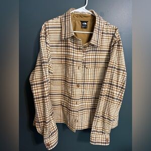The North Face Women's Brown Plaid Button Down Shacket/Jacket